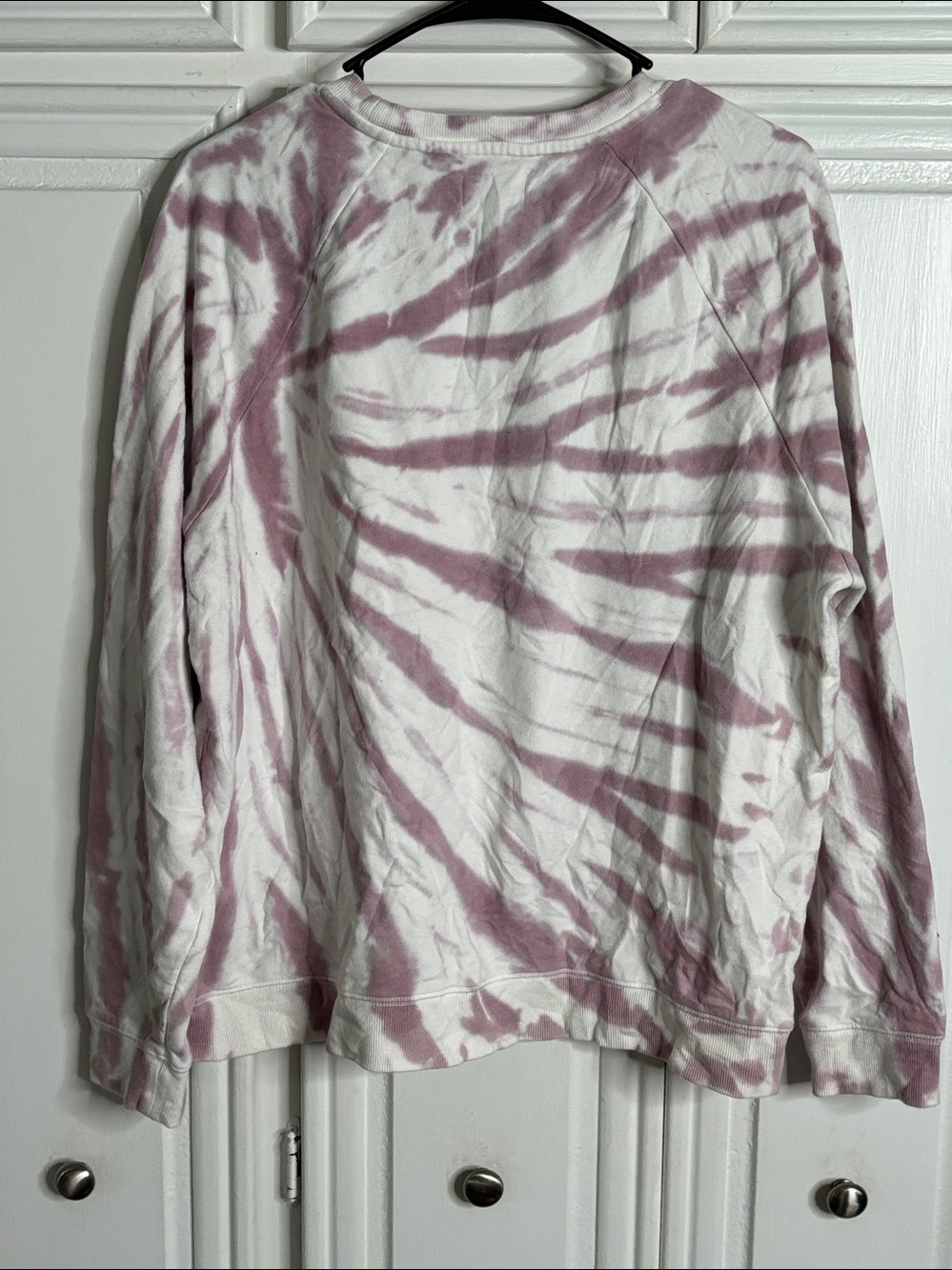 Lucky Brand Pink and White Tie-Dye Crewneck Sweatshirt size XL - Picture 3 of 9